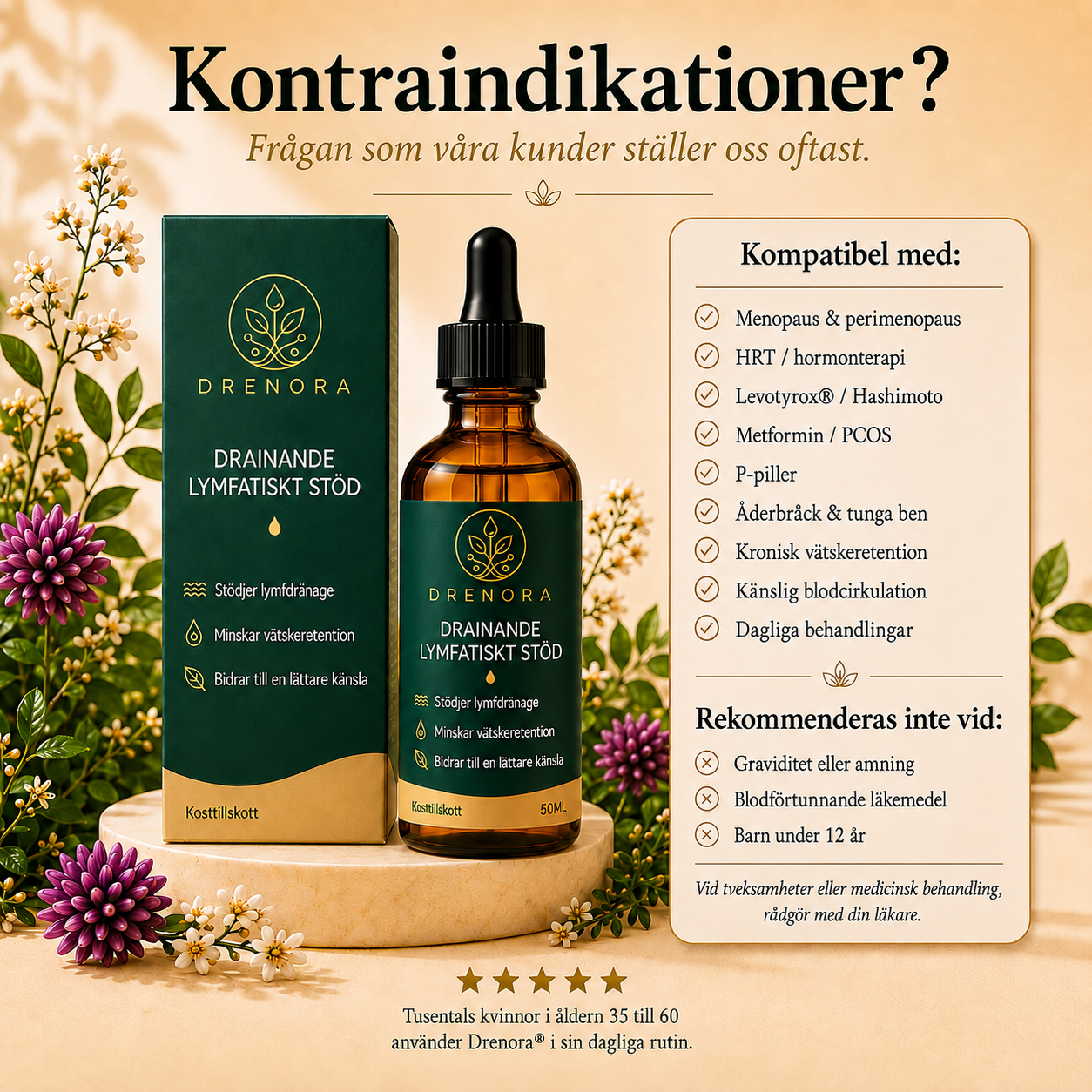 Drenovra - Mindre svullnad, smalare känsla och lättare ben